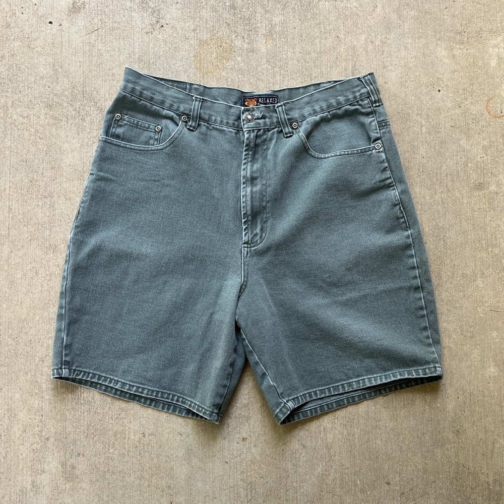 Route 66 Gray Jean Shorts Vintage-Inspired Relaxed Fit